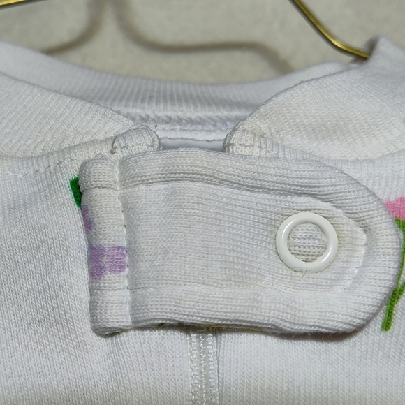 Hanna Andersson Floral Infant Pajamas Zippered 0-6 Mo 50 CM 100% Organic… - Picture 7 of 8